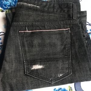 men grey jeans selvedge